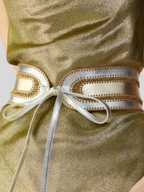 Metallic Vegan Leather Belt