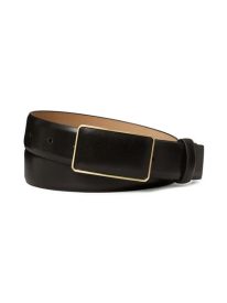 Plate Buckle Leather Belt