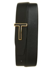 Reversible T Icon Leather Belt