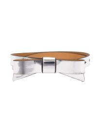 metallic bow belt