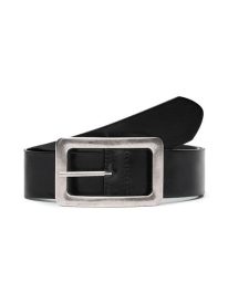 Square Buckle Leather Belt