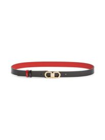 Double Gancio Reversible Leather Belt