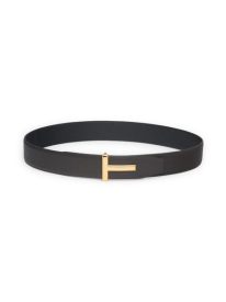 T Icon Reversible Soft Grain Leather Belt