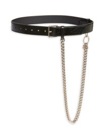 Monaco Chain Detailed Leather Belt