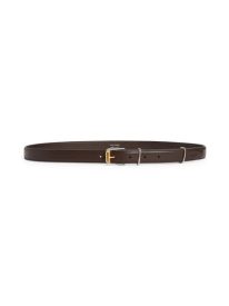Two-Tone Buckle Leather Belt