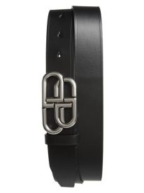 Intertwining Twin-B Leather Belt