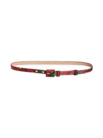 Floral Print Skinny Belt