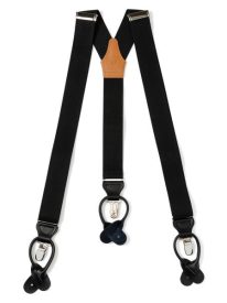 Black Clip/Button Suspenders