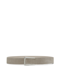Calfskin suede belt