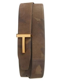 T Icon Reversible Soft Grain Leather Belt