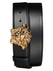 Medusa Head Leather Belt