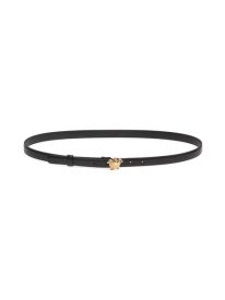 Medusa Leather Skinny Belt