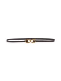 Open Link Leather Belt