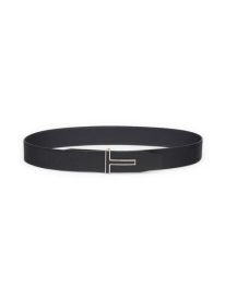 Logo Grained Leather Belt