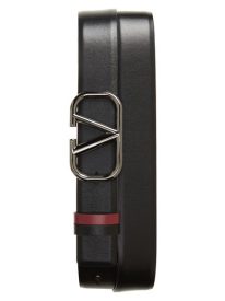 VLOGO Buckle Reversible Leather Belt