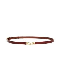 Croc Embossed Leather Belt