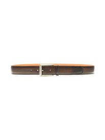 Rocas Tabaco Pebbled Leather Belt