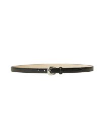 Kennedy Mini Crocodile Print Leather Belt
