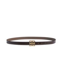 4G Liquid Reversible Leather Skinny Belt