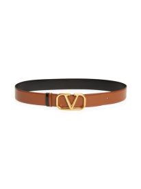 VLOGO Buckle Reversible Leather Belt