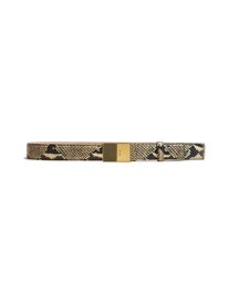 Elio Snakeskin Embossed Leather Belt