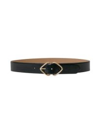 Livia Gloss Double Buckle Leather Belt