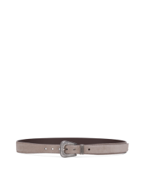 Suede belt with detailed buckle