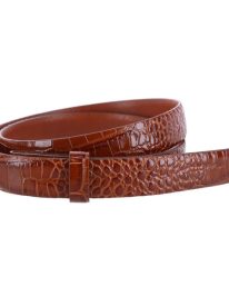 25mm Gator Embossed Leather Belt Strap