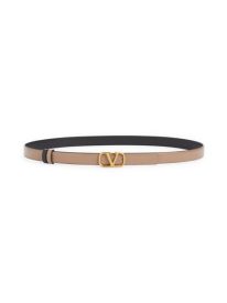 VLOGO Buckle Reversible Leather Belt