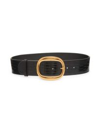 Ursula Croc Embossed Leather Belt
