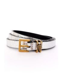 Shoreditch Croc Embossed Metallic Leather Belt