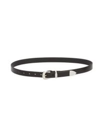 Leather Skinny Western Belt