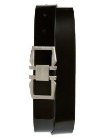 Double Gancio Patent Leather Belt