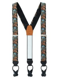 Birds of Paradise Floral Silk Suspenders