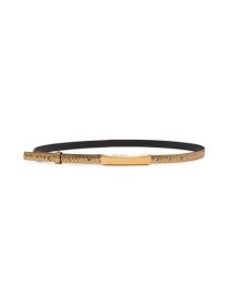 Snakeskin Embossed Leather Belt