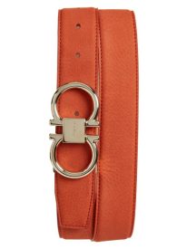 Double Gancio Buckle Leather Belt