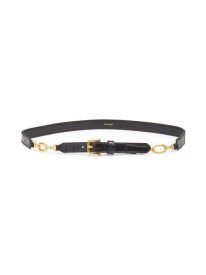 Croc Embossed Leather Belt