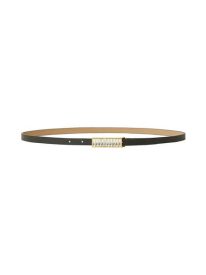 Ava Crystal Buckle Leather Belt