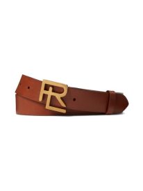 RL Logo Buckle Leather Belt